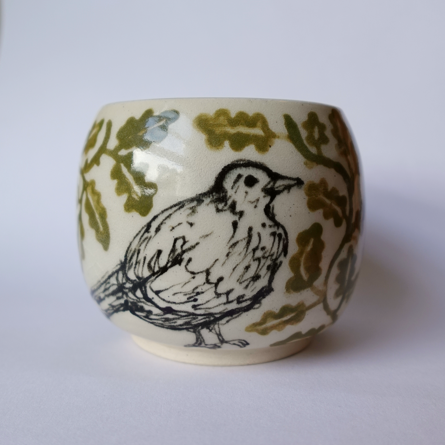 Blackbird and Oak Pot